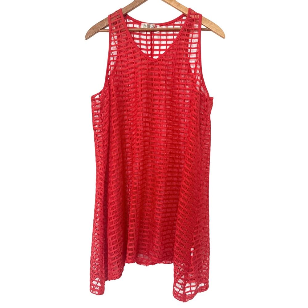 India Boutique Crochet Knit Swim Cover Up Dress Beach Boho Mesh Fishermancore OS
